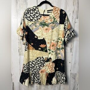 Urban Outfitters Suddenly Spring Ruffle Tie Dress XS